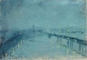 Lesser Ury London im Nebel oil painting